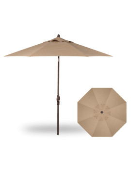 9' Auto Tilt Umbrella - Bronze / Sesame Linen